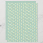 青いテクス葉チャー付き紙シートの白い (正面/裏面)