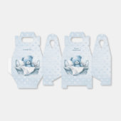 青いテディベアのバスケット特典ボックス フェイバーボックス (折り畳みなし)