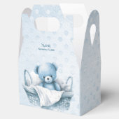 青いテディベアのバスケット特典ボックス フェイバーボックス (オープン)