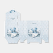 青いテディベアのバスケット特典ボックス フェイバーボックス (折り畳みなし)