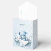 青いテディベアのバスケット特典ボックス フェイバーボックス (オープン)