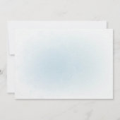 青いテディベアの風船　1歳の誕生日写真 招待状 (裏面)