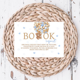 青いテディベアバルーン予約リクエスト エンクロージャーカード