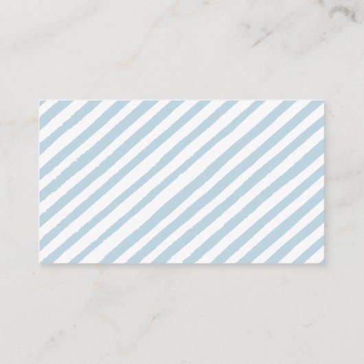 青いテディベア熱い空気バルーンおむつラッフル エンクロージャーカード (裏面)