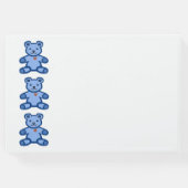 青いテディベア縁どー ゲストブック (裏面)