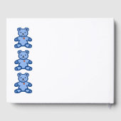 青いテディベア縁どー ゲストブック (裏面)