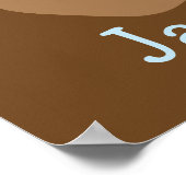 青いテディベア ポスター (角)