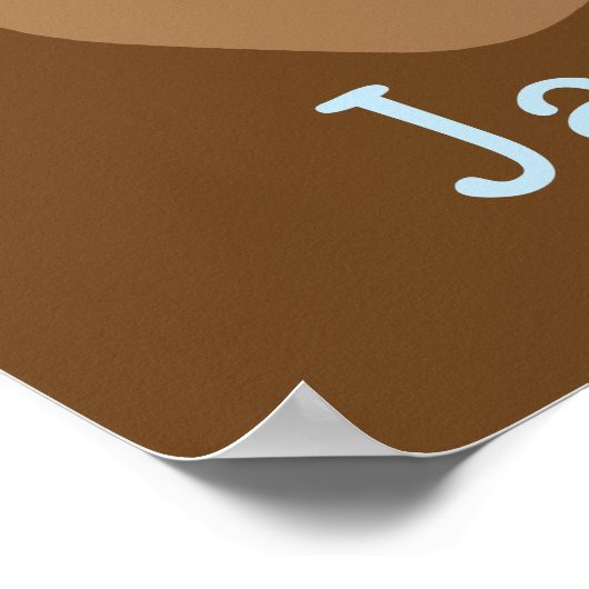 青いテディベア ポスター (角)