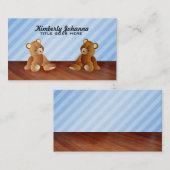 青いテディー・ベアの名刺 名刺 (正面/裏面)