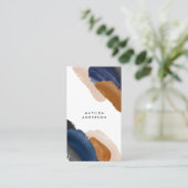 青いテラコッタ抽象芸術のモダン水の色 名刺 (スタンド正面)