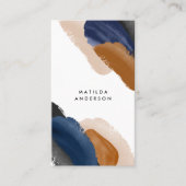 青いテラコッタ抽象芸術のモダン水の色 名刺 (正面)