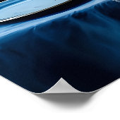 青いテーブルまだ果物、チーズ、フローと生活 ポスター (角)