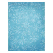 青いテーブルクロスの雪片 テーブルクロス (正面)