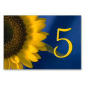 青いテーブル番号のひまわり テーブルナンバー (正面)