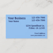 青いテーマの高速モーターボートのカスタムな名刺 名刺 (裏面)