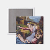 青いディアダムのマドンナまたはtのマドンナ マグネット (正面/裏面)