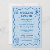 青いディスコカウガールロデオバチェロレッテウィークエンド 招待状 (裏面)
