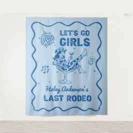 青いディスコカウガールロデオ独身最後の週末 タペストリー