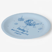 青いディスコカウガールロデオ独身最後の週末 ペーパープレート (アングル)