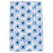 青いデイジーと泡 ミディアムペーパーバッグ (正面)