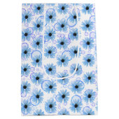 青いデイジーと泡 ミディアムペーパーバッグ (裏面)