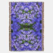 青いデイジーのような花の自然写真 スローブランケット (正面縦)
