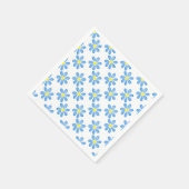 青いデイジーの水色パターン スタンダードカクテルナプキン (角)