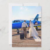 青いデイジーの花のサンキューカード結婚for サンキューカード (裏面)