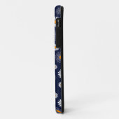 青いデイジーフローラの背景 Case-Mate iPhoneケース (裏面/左)