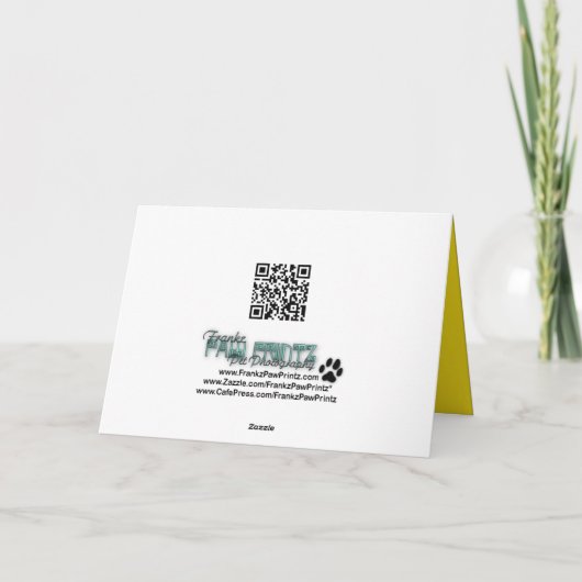 青いデイジー カード (裏面)