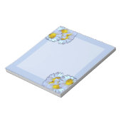 青いデイジー ノートパッド (回転)