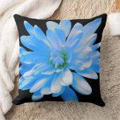 青いデイジー、《植物》百日草、ひまわり クッション (ブランケット)