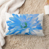 青いデイジー、《植物》百日草、ひまわり ランバークッション (ブランケット)