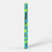 青いデイジー SAMSUNG GALAXYケース (右側面)