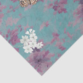 青いデコページの蝶、紫と白 薄葉紙 (詳細)