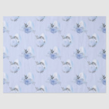 青いデコページの青い卵と花