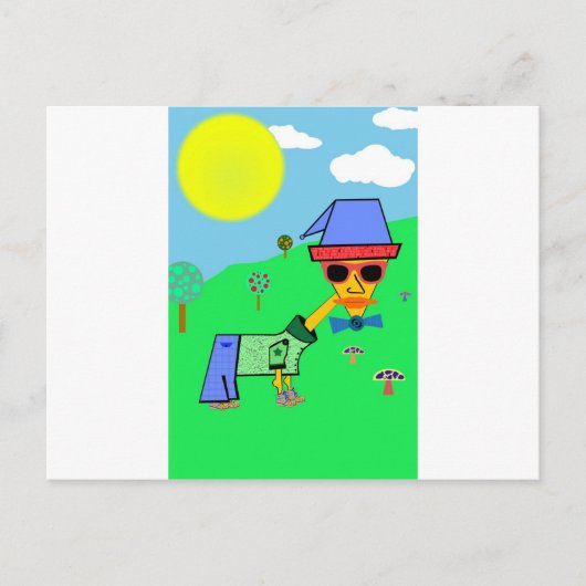 青いデザインの色 – 独自の文字 ポストカード (正面)