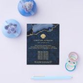 青いデザイン チラシ (シングル)