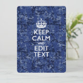 青いデジタル迷彩 KEEP CALM AND 編集テキスト (スタンド正面)