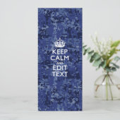青いデジタル迷彩KEEP CALM エディットテキスト (スタンド正面)