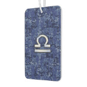 青いデジタル〔占星術の〕十二宮図のライブラリ迷彩柄 カーエアーフレッシュナー (左)