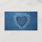 青いデニムのジーンズの生地のヴィンテージの衣類のブティック 名刺 (裏面)