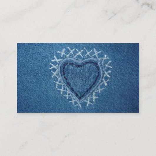 青いデニムのジーンズの生地のヴィンテージの衣類のブティック 名刺 (裏面)