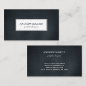 青いデニムのプロフェッショナル 名刺 (正面/裏面)