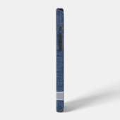 青いデニムの上のリボン iPhoneケース (左側面)