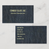 青いデニムの名刺 名刺 (正面/裏面)