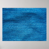 青いデニムの背景をバックドロップとして使用 ポスター (正面)