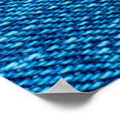 青いデニムの背景を背面として使用 ポスター (角)