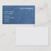 "青いデニム"の名刺 名刺 (正面/裏面)