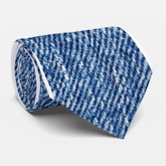 青いデニム ネクタイ (ロール)